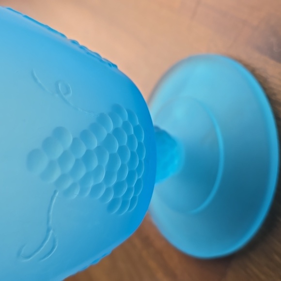 Fenton Elegant Blue Glass Candy Dish with Lid Satin Blue - Picture 4 of 13